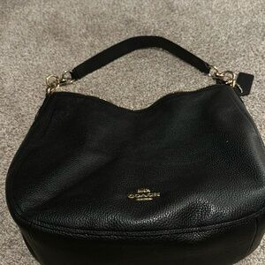 Black coach shoulder bag